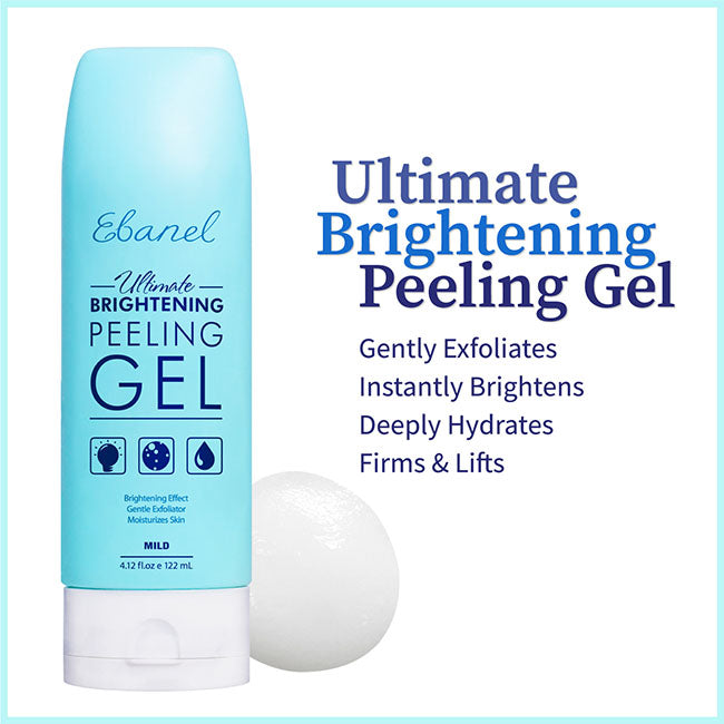 Ebanel Ultimate Brightening Peeling Gel exfoliates, brightens, hydrates, and lifts skin