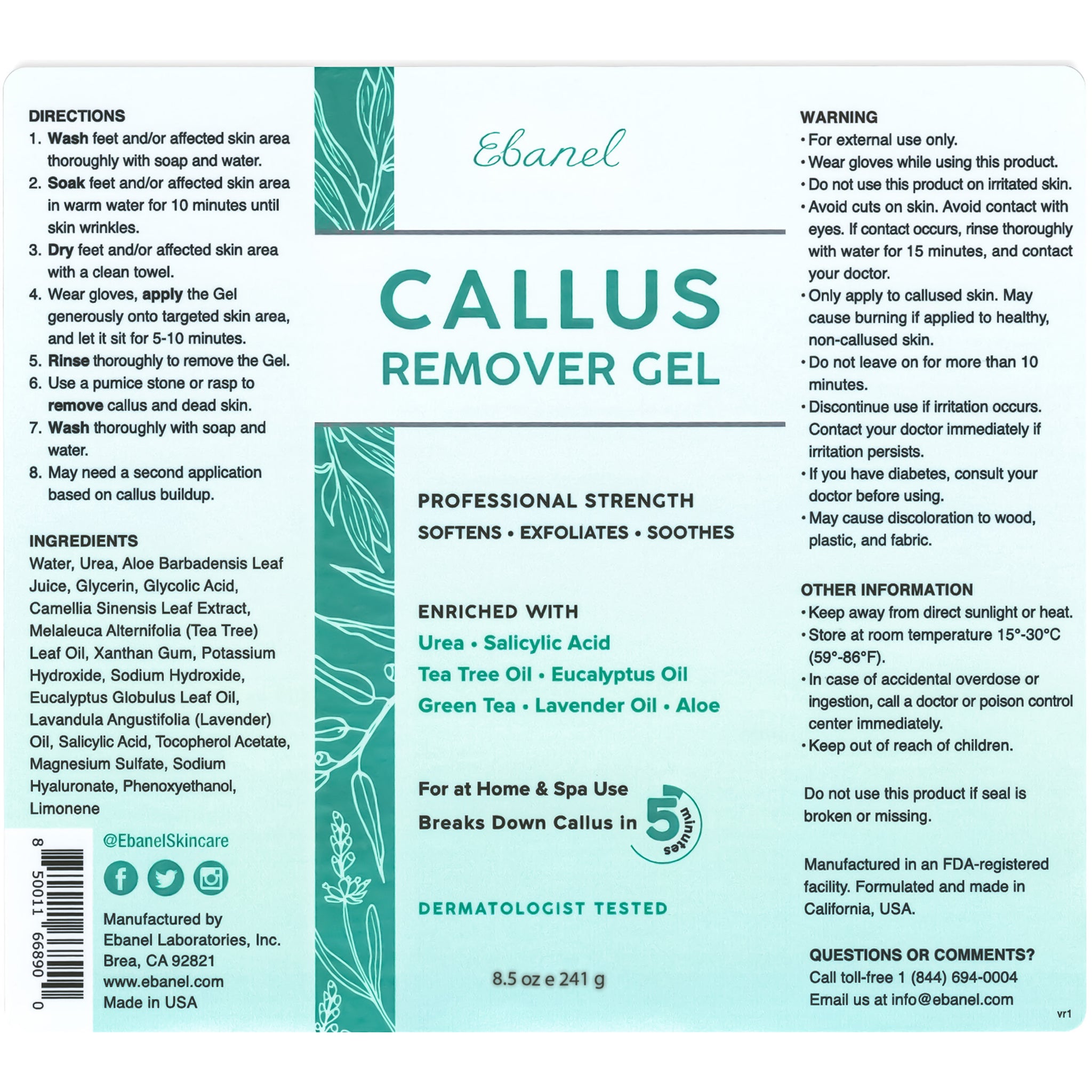 Callus Remover Gel, 8.5 oz