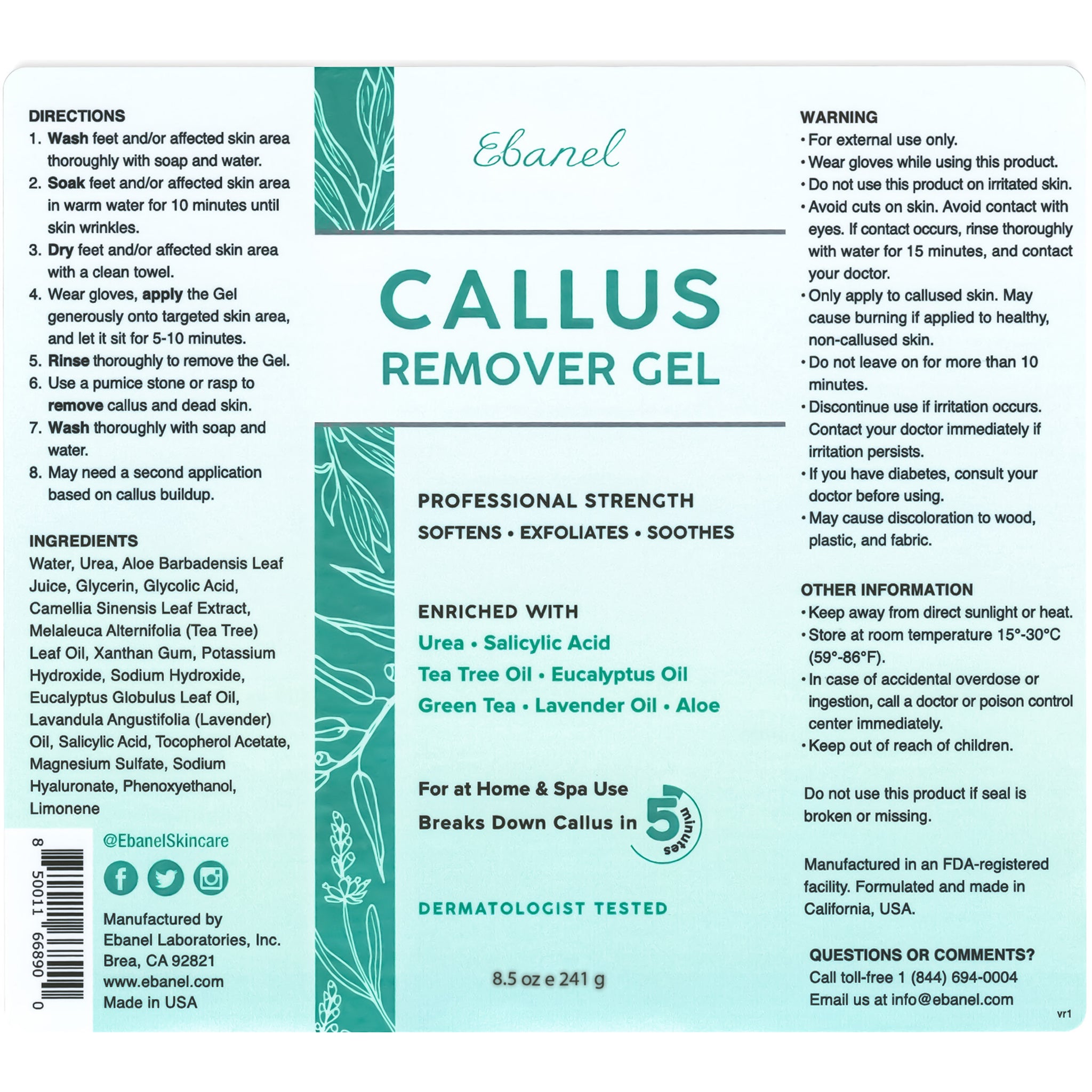 Callius Remover Callus Remover Gel - Professional Strength Callus Remover