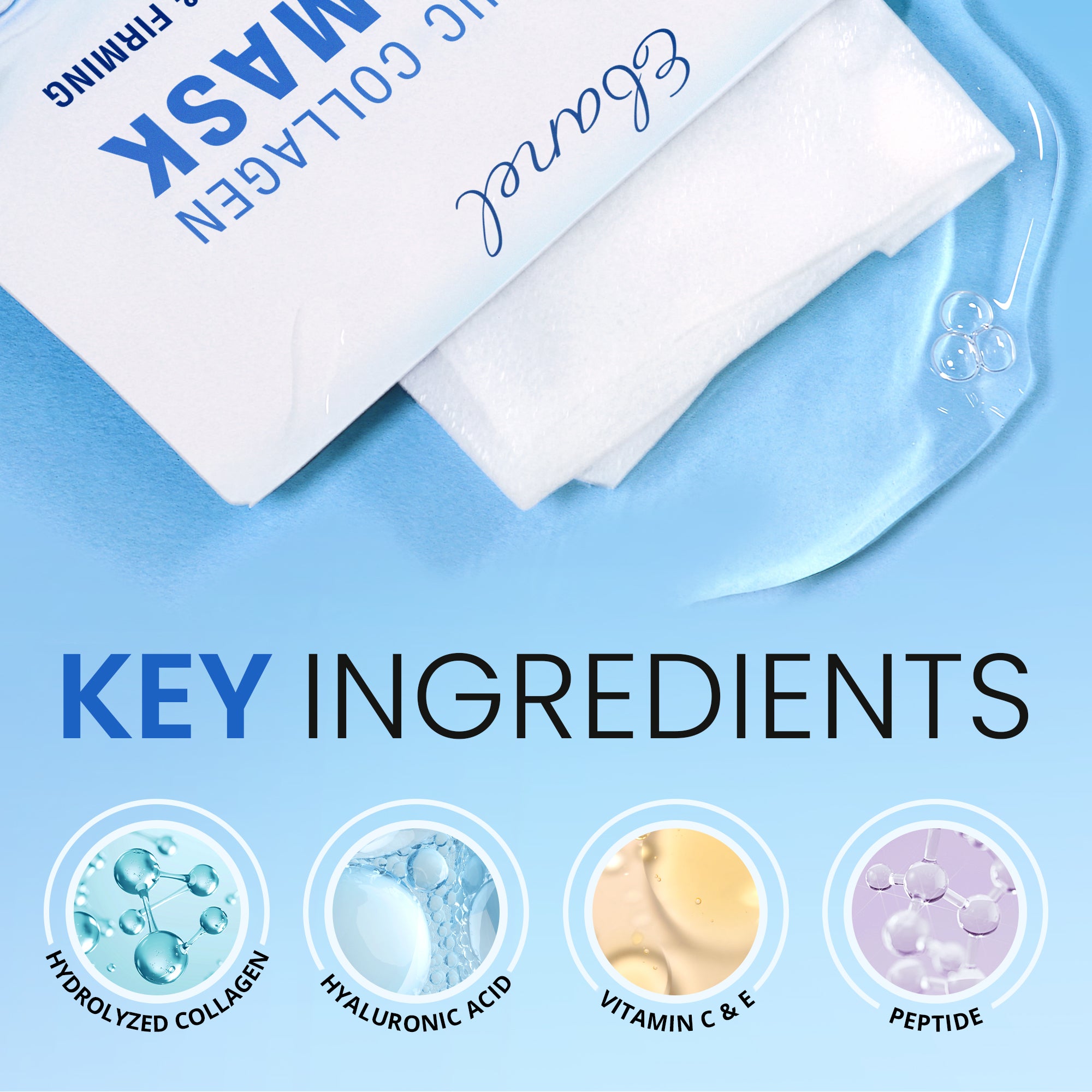 Hyaluronic Collagen Sheet Mask Pack (10 Sheets)