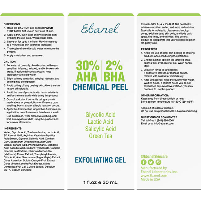 Ebanel 30% AHA + 2% BHA Chemical Peeling Gel Packaging Image