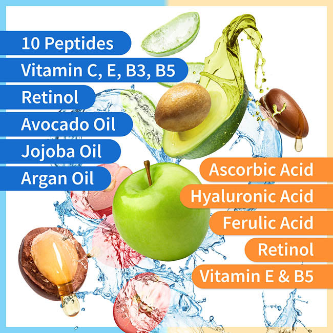 Vitamin C & Hyaluronic Peptide Serum Bundle Key Ingredients